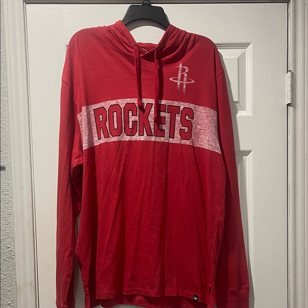 47Brand Red Houston Rockets Hoodie